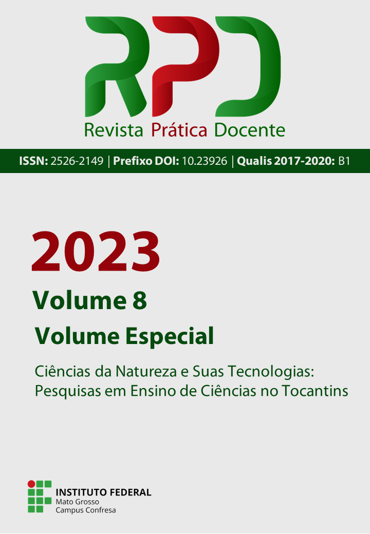 					Visualizar v. 8 n. Especial (2023): Número Especial - Ciências da Natureza e Suas Tecnologias: Pesquisas em Ensino de Ciências no Tocantins
				